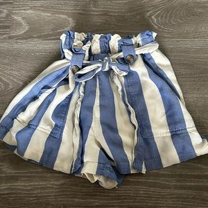 American Eagle stripe high waist paperbag short